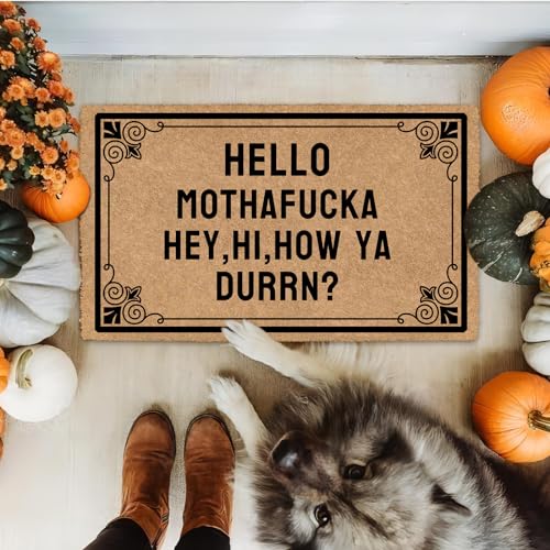 Funny Casual Quote Doormat, 16x24 Inch Indoor Outdoor Low-Profile Front