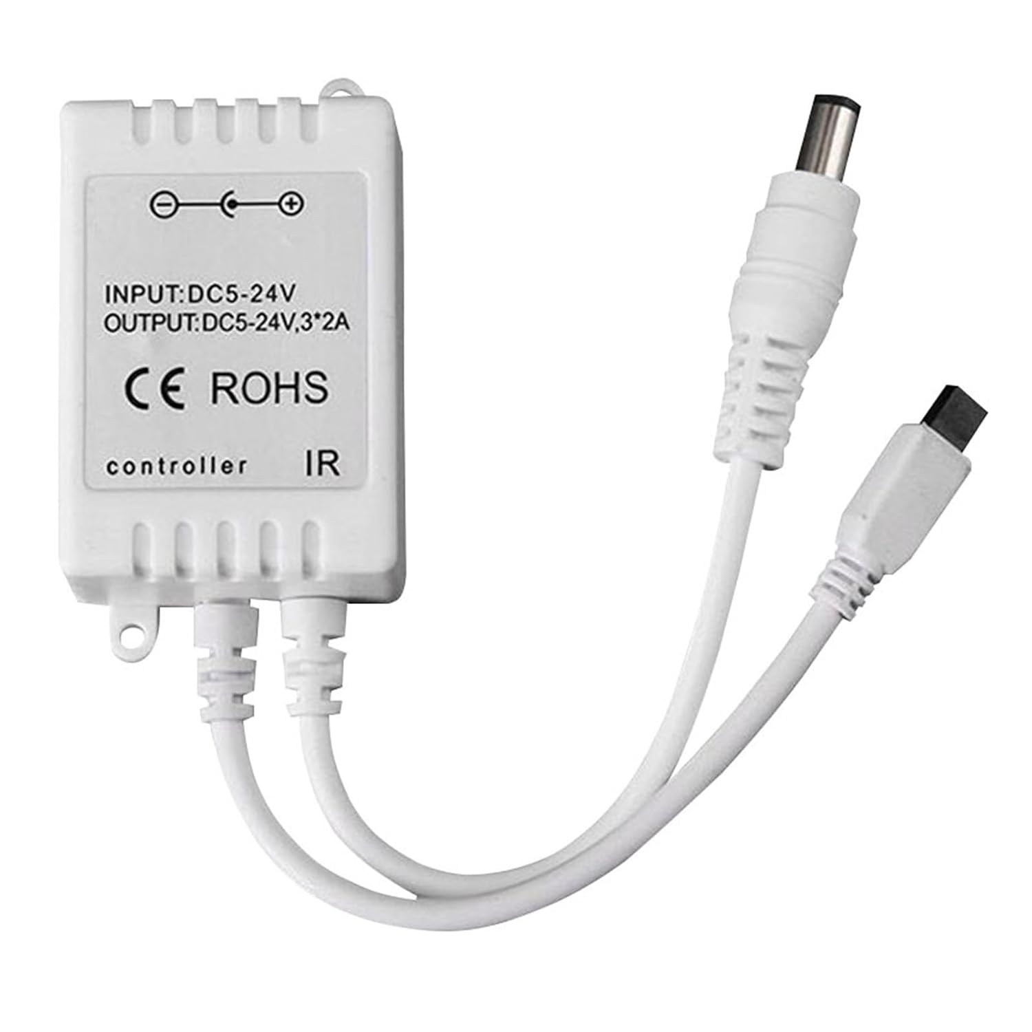 24-Key Single-Color dimmer 5050 Light String LED Controller brightens Strobe Gradient DC12V6A