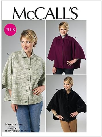 McCall Patterns M6447 Misses'/Women's Capes, Size RR (18W-20W-22W-24W)