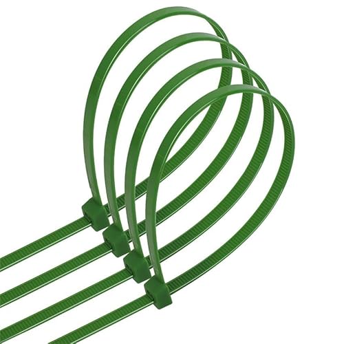 bridas de poliamida de 4,8 x 250 mm (30 uds), color verde, ideales para fijar y organizar cables y componentes.