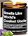 World's Coolest Uncle Candle, Perfect Uncle Gifts for Father's Day, Thoughtful Present from Nephew or Niece, Best Sentimental Gifts for His Birthday, Christmas, Special Occasions, Gift-Ready