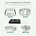 BestPet | Dog Playpen | 40 Inch, 16 Panels | Heavy Duty Metal Pet Exercise Pen | Indoor Outdoor Fence Panels | Rust-Resistant, Removable, Tool-Free Setup | Anti-Skid, Expandable Design
