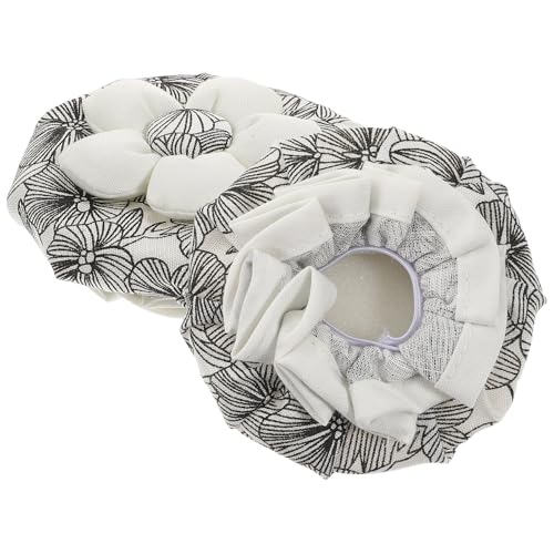 iplusmile Protector para Manillas de Puertas Redondo de Algodón Negro, 2 Piezas, Tacto Agradable y Cómodo, Fácil de Desmontar para Uso Interior en Invierno