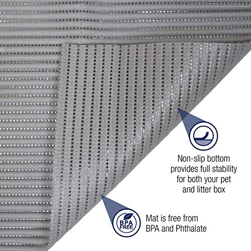 Fresh Kitty Durable Xl Jumbo Foam Litter Mat – Phthalate And Bpa Free, Water Resistant, Traps Litter From Box, Scatter Control, Easy Clean Mats – Gray, Model Number: 9051 #TOP1