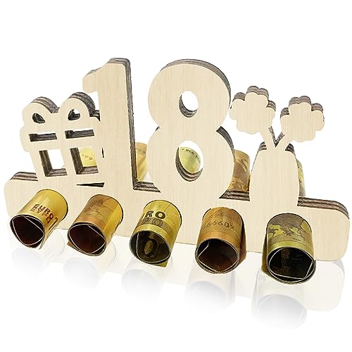 Luckeey Coole Geschenkideen 18 Geburtstag, 18. Geburtstag Geldgeschenk, Kreatives Geldgeschenke zum Jubiläum, Holz Geschenke für Freunde/Familie