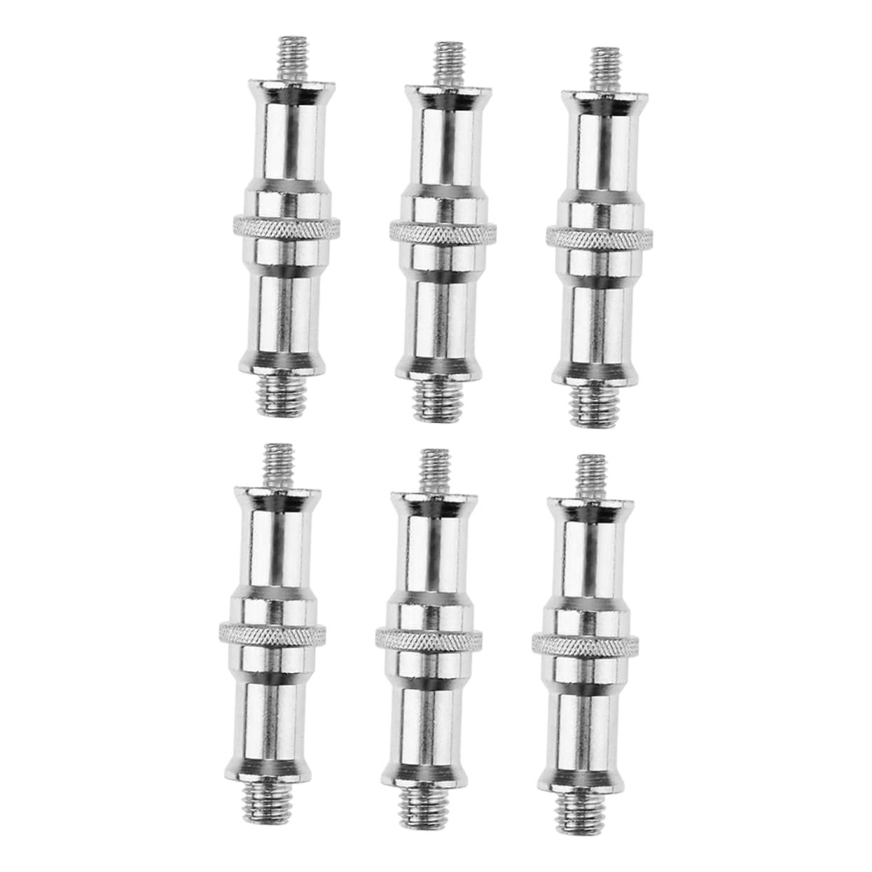 LAPYAPPE 6Pcs Threaded Screw Adapters for Spigot Studs Compatible with Light Stands Hot Shoe Tripod Accessories Durable Construction Easy Installation
