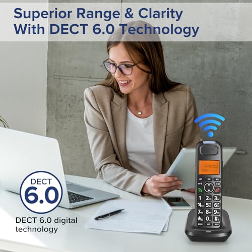 Sistema telefónico inalámbrico ORNIN D1015 con 3 teléfonos miniatura 6