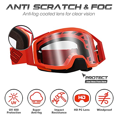 Sh Horvath Motorcycle Goggles, Hd Motocross Otg Dirt Bike Atv Goggle For Unisex #TOP1
