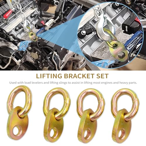 Shkalacar Lifting Bracket Set 5500lbs Engine Lift Bracket, Forging Process, Pack of 4 Engine Support Bar for Load Levelers, Lifting Slings by Shkalacar - Image 4