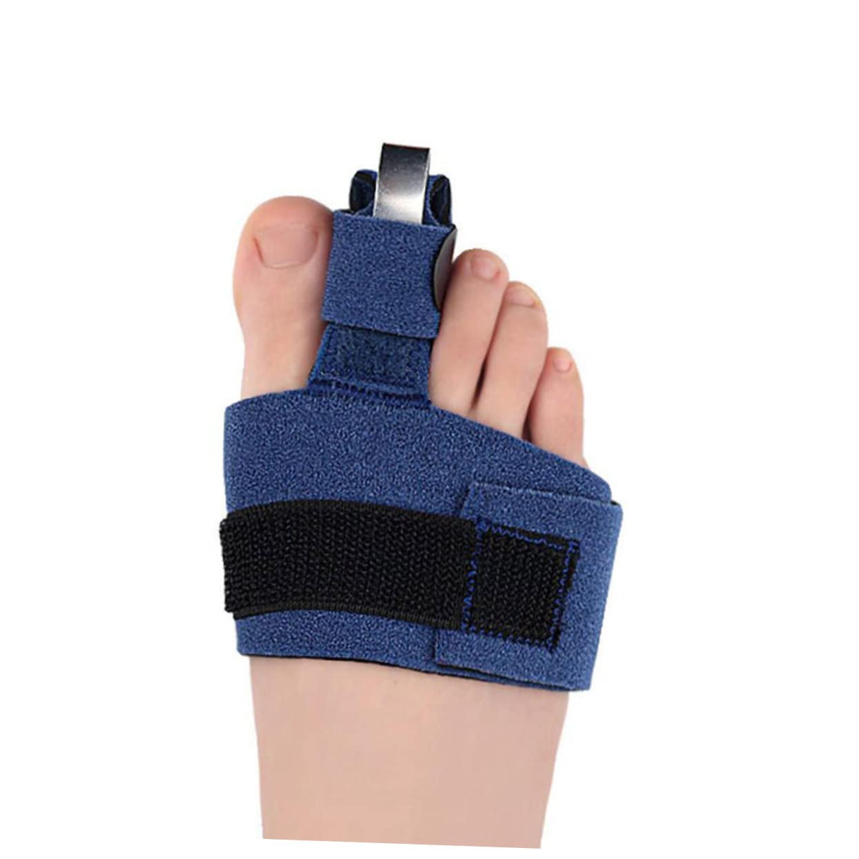 Didiseaon Strap Bunion Foot Splint Straightener Splitter Bent Brace Broken Brace Crooked Separator Hair Oil Applicator Claw Cushion Crooked Spacer Sponge Composite Cloth Blue
