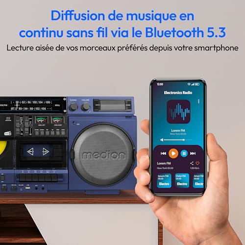 MEDION – Ghettoblaster rétro avec lecteur CD MEDION – Ghettoblaster rétro avec lecteur CD