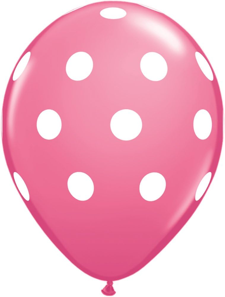 Qualatex 86421 Big Polka Dots - Special Assortment Latex Balloons, 11", Multicolor, Pack of 50