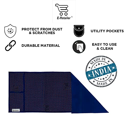 Image of Polyester 3-Layered Microwave Oven Top Cover With 4 Utility Pockets Suitable for Upto 30 Liter (Size-36x14 Inches Inches,Color- Purple)