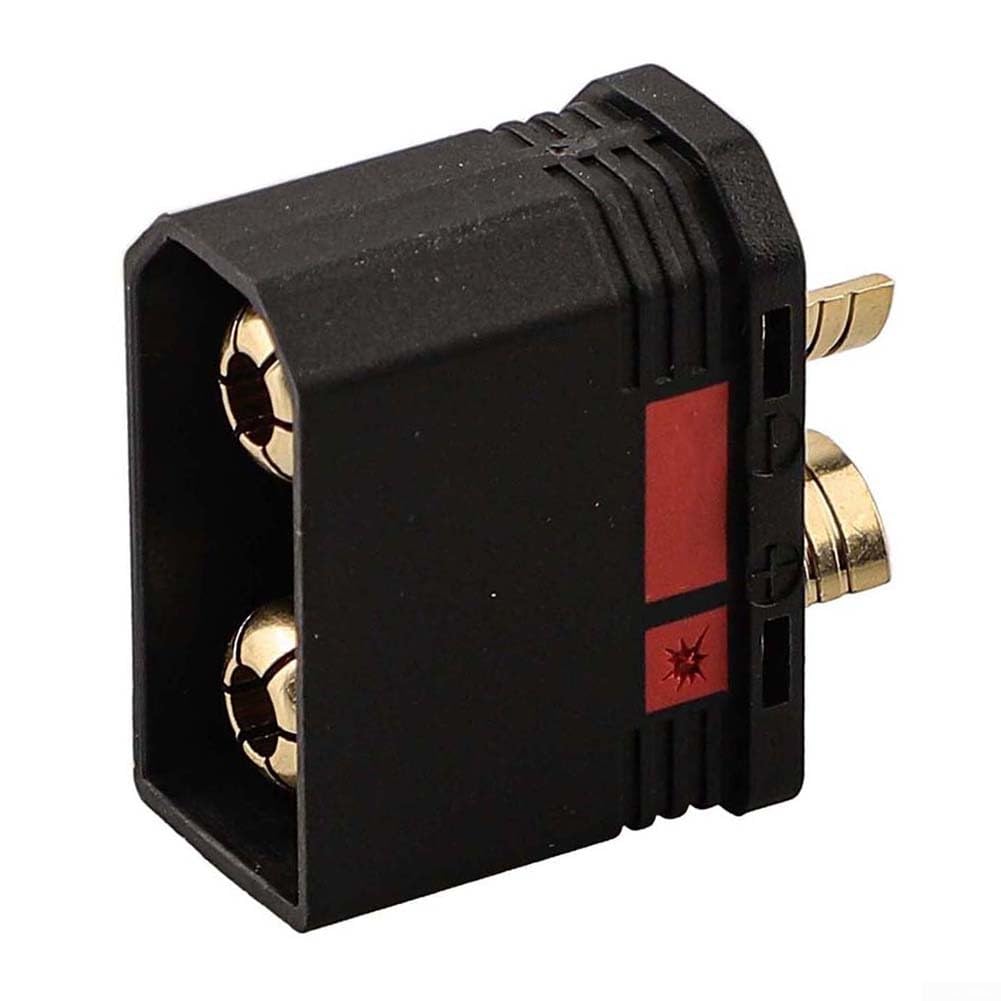 Anti Spark QS8-S+ Connector Set for Drones, 200A High Current Battery Connector Gold Plated, FPV Power Connector 8-10AWG with Nylon Case(Black male)