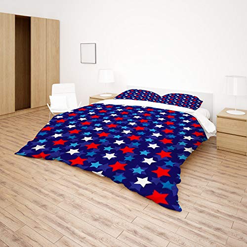 Parure de lit polyester facile d'entretien lit simple 3 pièces motif 1