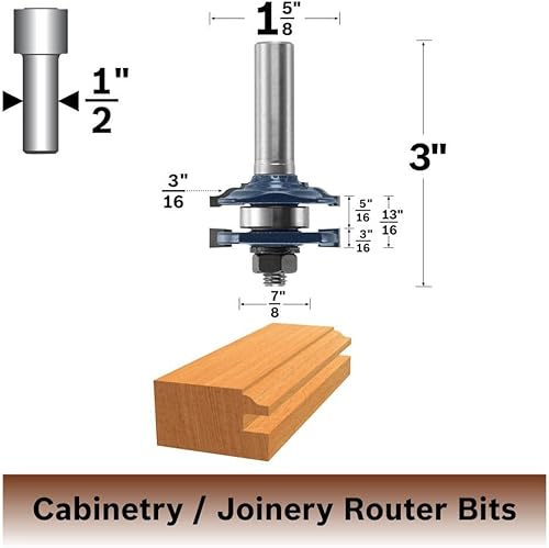 Miniatura 2 de Bosch 85627M Broca de riel Ogee con punta de carburo de 1-58 pulgadas x 1316 pulgadas
