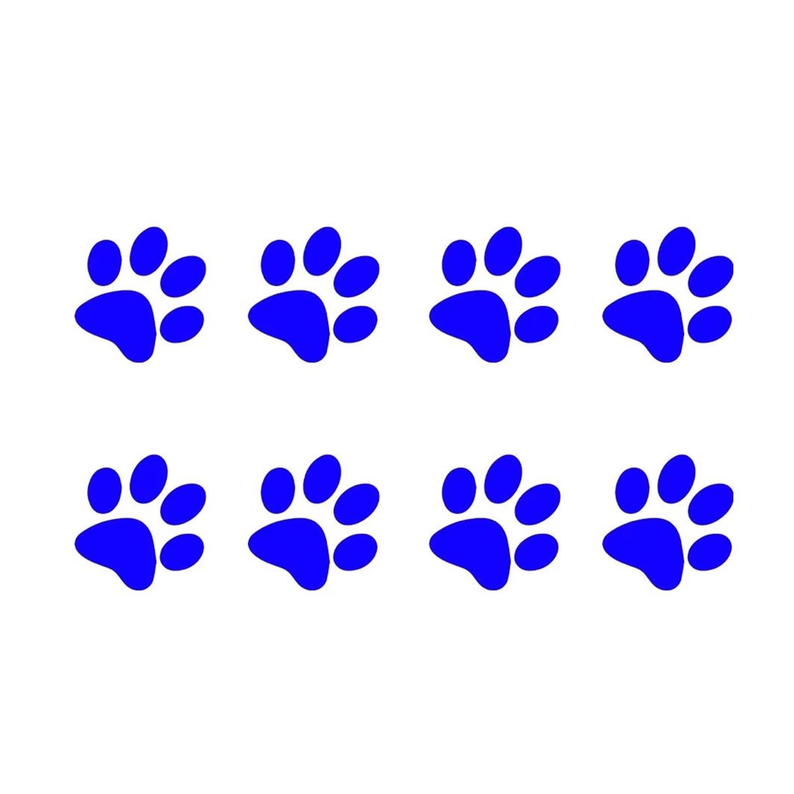Decoration Motorcycle Glow Stickers Funny Cat Paw Print Decal Side Boxes Tail Box Decoration Adventure Moto Accessories(Blue)