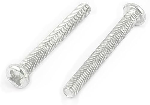 Miniatura 2 de IIVVERR Tornillos redondos de cabeza cruzada de metal de 0.118 in x 0.984 in para piezas de repuesto de auto modelo RC (10 unidades de metal de