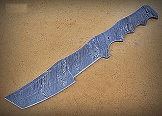 BB-3507 Handmade Damascus Steel 15 Inches Full Tang Dagger Blank Blade