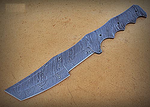 Poshland BB-3507 Handmade Damascus Steel 15 Inches Full Tang Dagger Blank Blade
