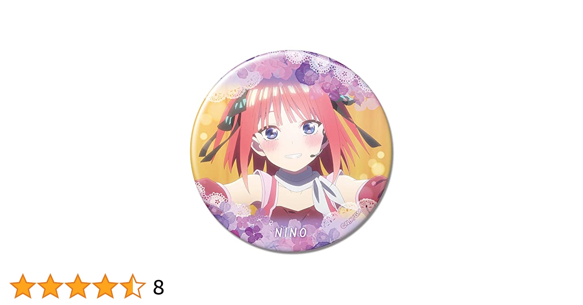 五等分の花嫁 中野二乃 ヴィレヴァン コラボ 缶バッジ 2点 FaNeMa / 五等分の花嫁∬ ピックアップキャラトレーディング缶