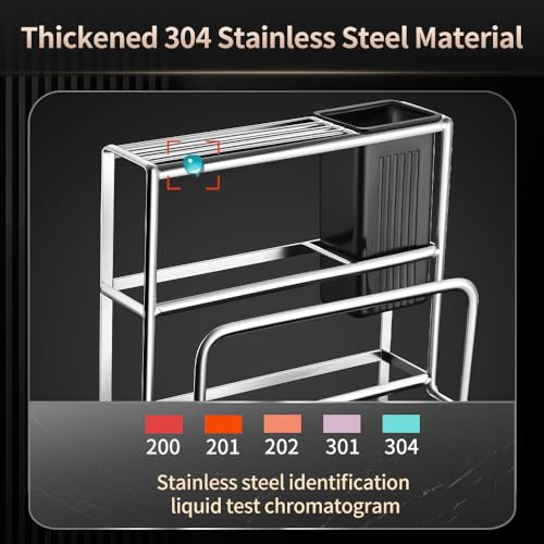 50% de descuento en organizador multifuncional de cocina de acero inoxidable