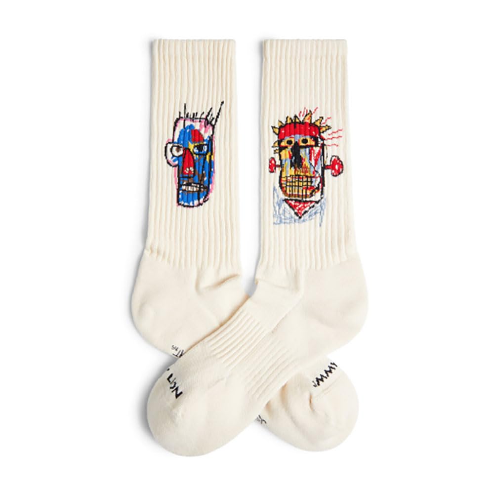 Jimmy Lion Athletic Basquiat Heads 1982 Crew Socks EU 41-46