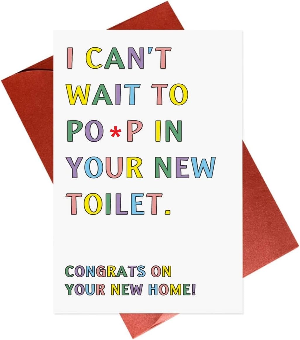 Gonzey Funny New Home Card,New House Card,Homeowner Card,Joke Cards For Housewarming