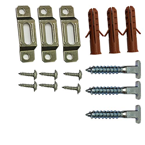 Anti-Theft Security Picture Hooks/Hangers Kit & Spanner. Security Hardware System for Locking Framed Pictures to The Wall. for Wooden & Polymer Picture Frames (Complete Kit Without Key)