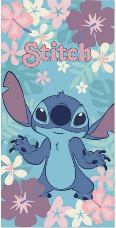 Grande Serviette De Plage Pokémon Lilo & Stitch 140x180cm – Idéale Pour La Baignade