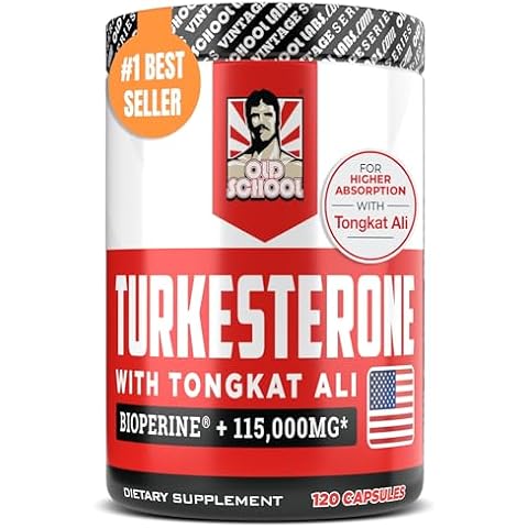 Turkesterone 15,000mg [Max Potency] + BioPerine® for High Absorption Supplement with Tongkat Ali - Increase Lean Muscle Growth & Recovery, Drive & Stamina - USA Made & Non GMO - 120 V Capsules Cover
