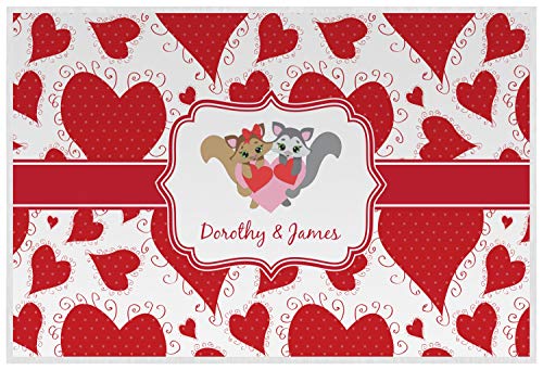 Personalized Cute Squirrel Couple Laminated Placemat w/Couple's Names