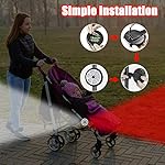 Jooheli Kinderwagen Licht, 2 Stück Kinderwagenlicht mit 3 Lichteffekten, Buggy Wasserdicht Blinklicht mit Klettverschluss und Akku, Kinderwagen Beleuchtung,Kinderwagen Zubehör