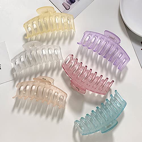 TODEROY Large Hair Claw Clips for Women, Strong Hold Big Banana Claw Hair Clips for Thick Thin Hair, Fashion Jaw Hair Styling Accessories for Women Girls 6 Packs…