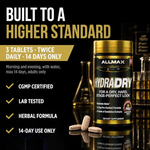 ALLMAX HydraDry Water Reduction Tablets, 84 Count, 28 Servings by ALLMAX - Used condition - Image 5