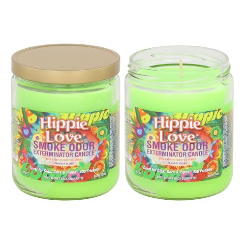Smoke Odor Exterminator 13 Oz Jar Candles Hippie Love