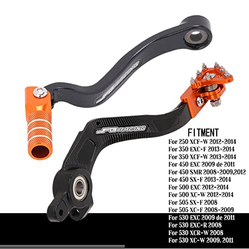 Motorcycle Rear Brake Pedal Foot Lever+Folding Shift Levers Shifter Compatible To Exc Smr Sx-F Xcf-W Xc-W Xc-F Exc-F Xcr-W 250 350 450 500 505 530 Dirt Bike Orange #TOP1