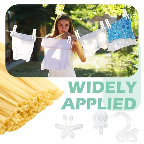 Image of Amyhill 10 Pack 3.5 Inch Balloon Arch Clips 100 Pcs 260 Long Balloons Kit | 3.5 Inch Large Heavy Duty Clip, Plastic Transparent, Clear 260 Long Balloons, For Arch Backdrop Garland, Long Twisting Decor