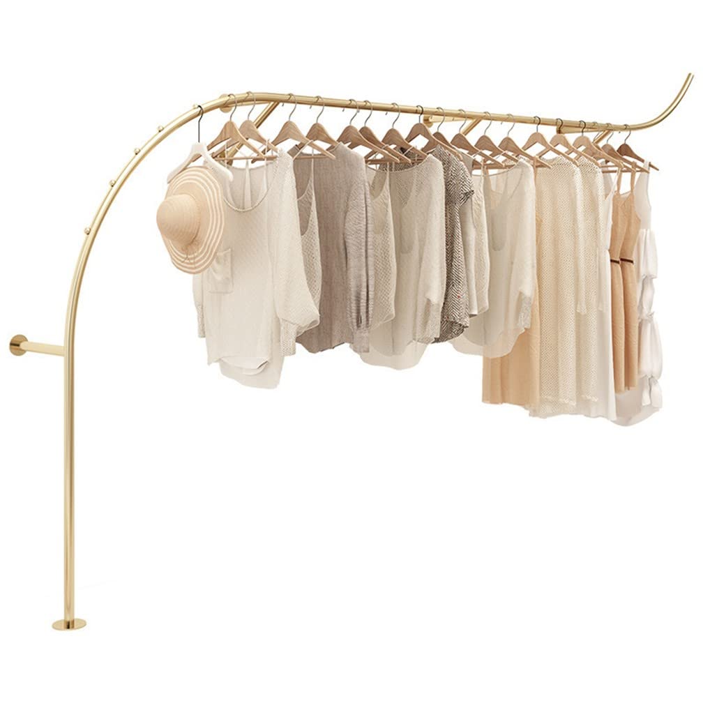 SaryEdge S Type Wall Mounted Coat Rack Clothes Display Rack, Modern Industrial Creative Boutique Clothing Store Commercial Metal Hang,350cm,size_name-300cm,size_name-300cm