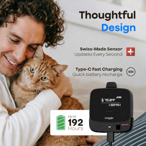 Image of Waggle RV Pet Temperature Monitor - 4G Cellular, No WiFi Required - Real-Time App, SMS & Email Power Outage Alerts - Unlimited Notifications - Home, Car, RV & Vacation Safety - Subscription Required