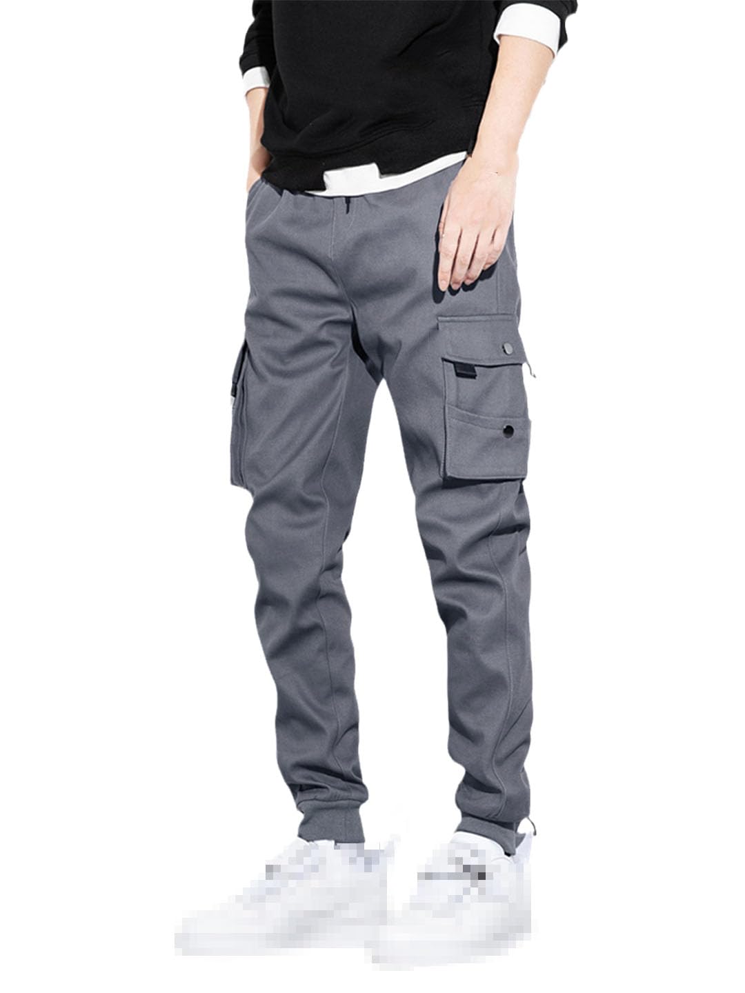 Vogrtcc Pantaloni Cargo Multitasche da Uomo Pantaloni da Jogging Taglie Forti Pantaloni Casual in Cotone