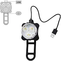Vista 8 de Rechargeable LED Bike Light Sets, Super Bright Front Headlights and Rear LED Bicycle Lights, 650mah Lithium