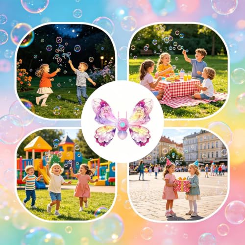 Soplador automático de burbujas con luces infantiles para juegos en césped 5