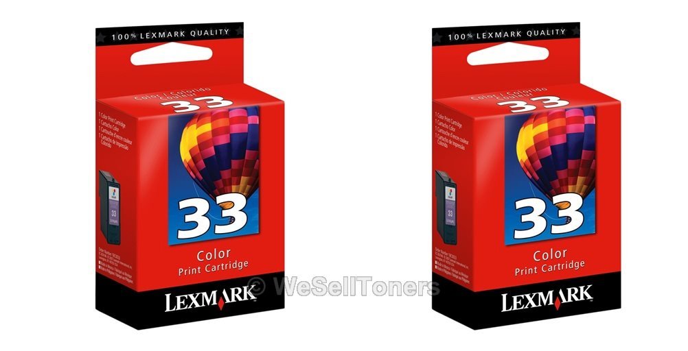 Cartouche Lexmark 33 couleur pack de 2 authentique pour imprimante jet d'encre