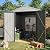 Devoko Outdoor Storage Shed 6 x 4 FT Lockable Metal Garden Shed Steel Anti-Corrosion Storage House with Double Lockable Door for Backyard Outdoor Patio (Gray)