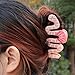 Personalised Acetate Smiley Face Pink Worm Hair Claw Clip for Women Girls Gift 1 Piece