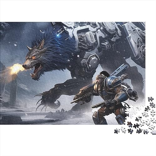 Puzzle 3D Adulte Space MechWolf en Bois | 1000 Pièces de Collection Premium