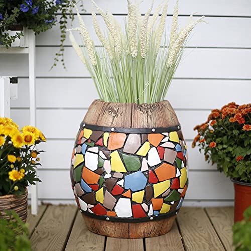 Pot de fleur en porcelaine mosaïque YRYRYW grand pot de jardin en céramique