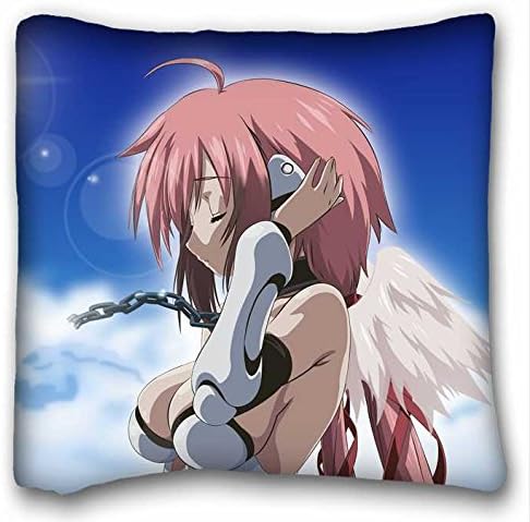 Custom Cotton & Polyester Soft ( Anime Sora No Otoshimono ) Pillow Cushion Case Cover One Sides Printed 16x16 Inches suitable for Twin-bed PC-White-14032