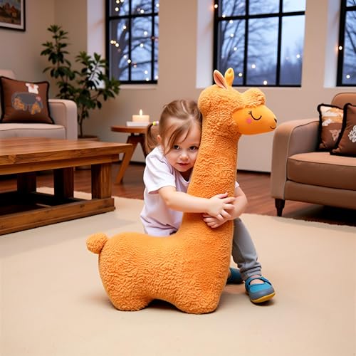 Image of Ryttir 29.5 Inch 15% Chubbier Large Llama Stuffed Animal, Soft Alpaca Plush Toy Body Pillow for Kids & Adults - Ideal Cuddly Gift & Room Decoration